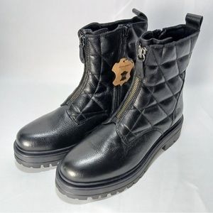 Alberto Torresi Black Moto lug boots size 7.5
